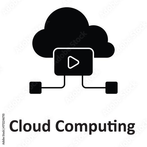 Cloud computing Icon which can easily modify or edit
