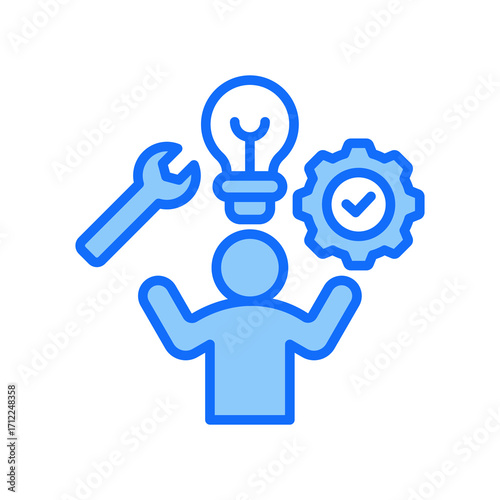 Capability Management blue color icon