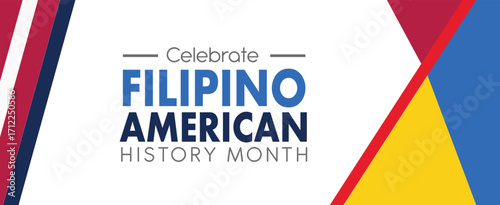 Filipino American History Month Abstract Background. banner poster post design vector illustration.
