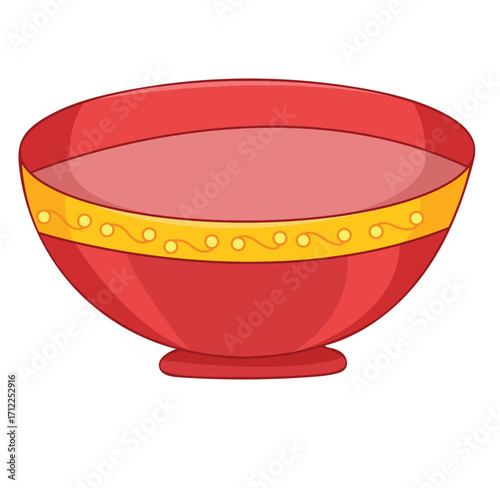 Cute cartoon hand drawn vector empty bowl clipart.
