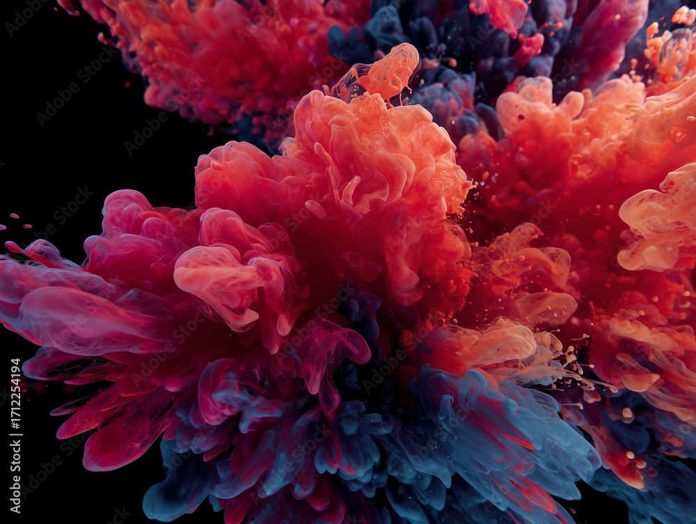 Obraz premium Coral Bloom Abstract
