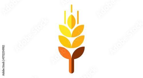 Wheat Ear Symbol of Agriculture and Harvest.