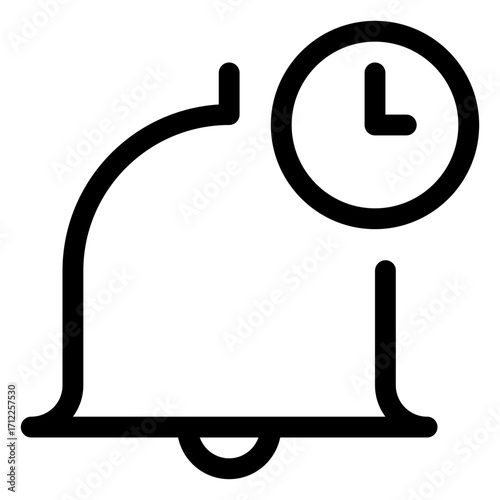 Alarm bell timer for reminders and notifications in productivity applications and time management tools