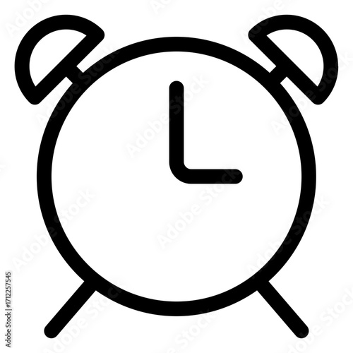 Classic alarm clock design representing time management and punctuality for productivity and scheduling applications