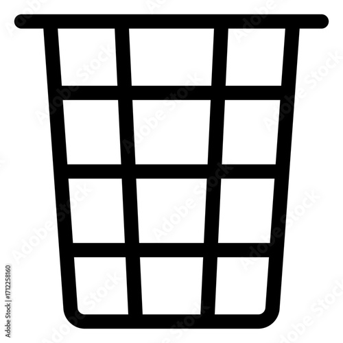 Stylish trash bin design for waste management and recycling applications in digital and print media