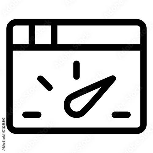 Stylish browser gauge design for monitoring web performance and analytics in digital applications