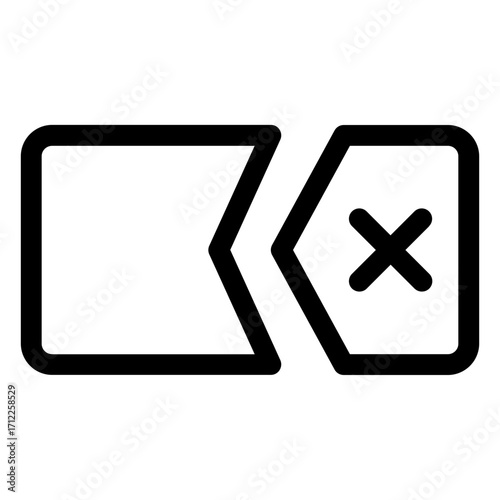 Visual representation of a broken tab removal process for user interface design and web development