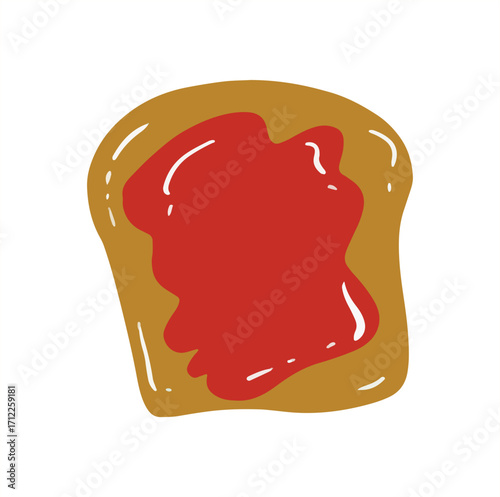 toast with strawberry jam
