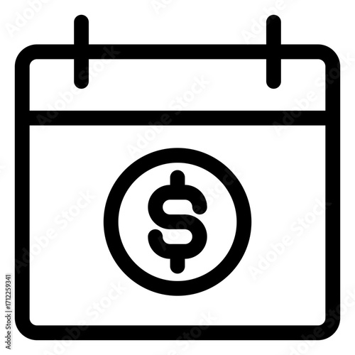 Financial calendar with cash management features for budgeting and expense tracking