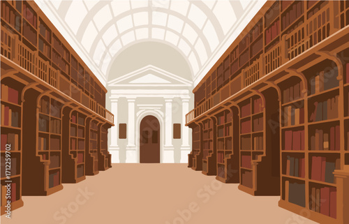 European architecture and scenery, vector graphics