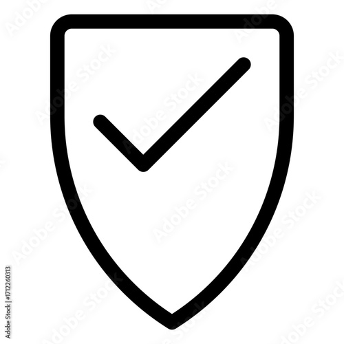 Secure checkmark within a protective shield representing safety and verification in digital transactions and applications