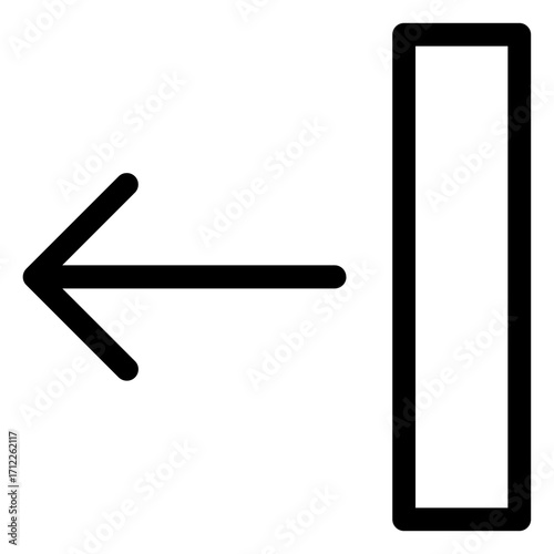 Cursor moving towards a target indicating upward direction for user interface and design applications