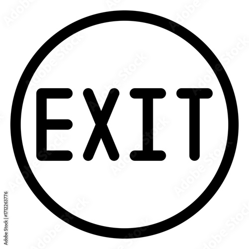 Stylish exit sign design for user-friendly navigation in applications and websites