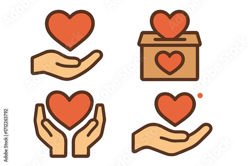 Flat style smartphone icon set, vector cartoon illustration with transparent background, mobile phone digital device in hand, technology gadget collection, communication symbols