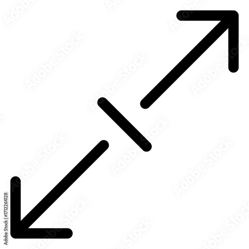 Diagonal expansion graphic for user interface design and interactive applications