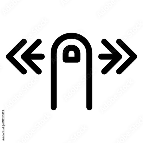Horizontal swipe gesture for touchscreens and mobile applications