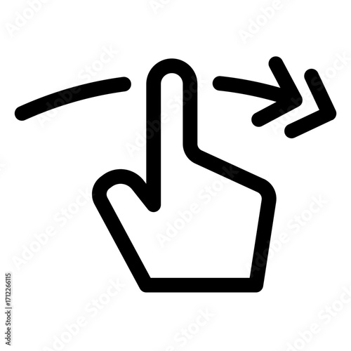 Horizontal swipe gesture for intuitive navigation in mobile apps and user interfaces