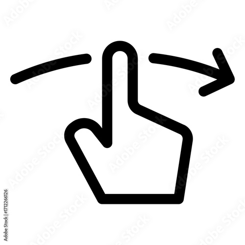 Horizontal swipe gesture for intuitive navigation in mobile apps and user interfaces