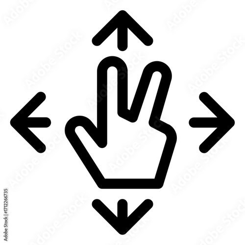 Two-finger gesture for zooming in and expanding content on touch devices and mobile applications