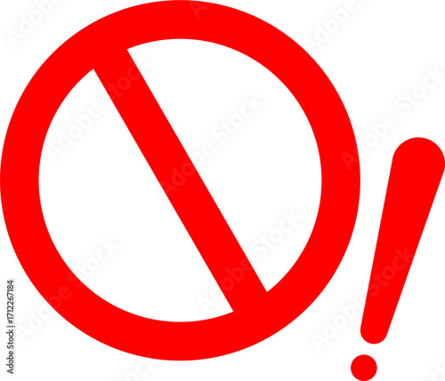 Prohibited circle sign. Prohibition red icon.