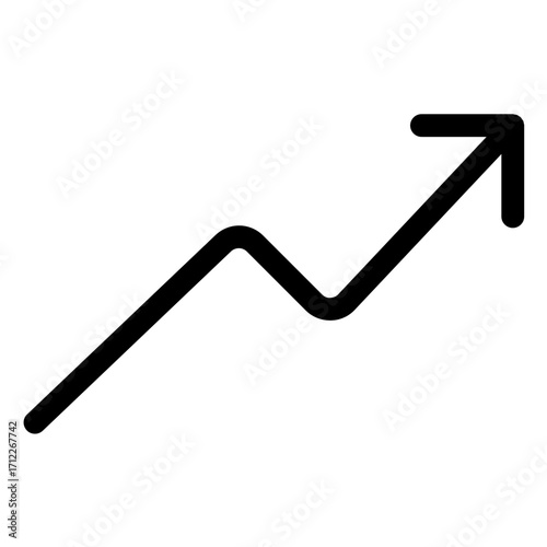 Dynamic graph representing ascending statistics for data analysis and performance tracking
