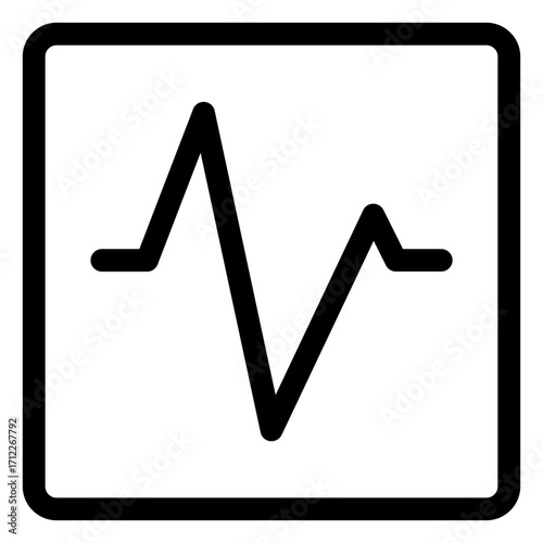 Square graph representing statistical data analysis and visualization for business insights and performance tracking