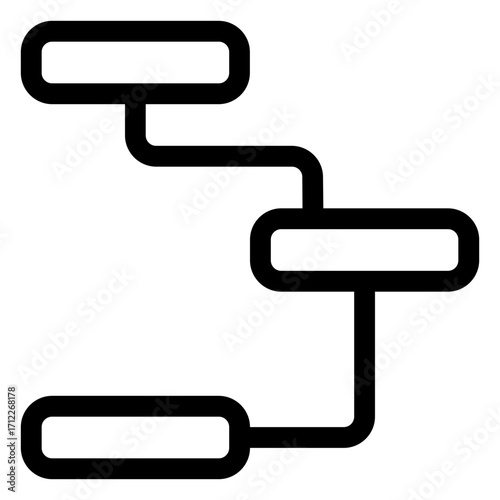 Visual representation of organizational structure and hierarchy for business and project management applications