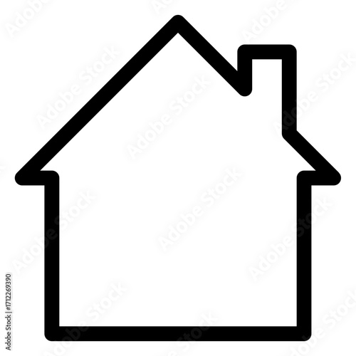 Stylish house silhouette representing home, real estate, and residential living for design projects and digital applications