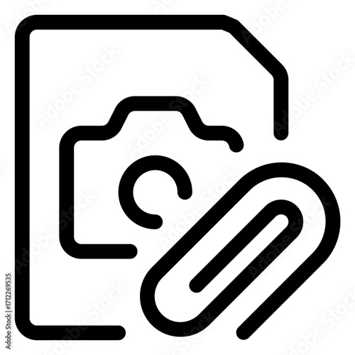 Camera image attachment for sharing photos and media in digital communication and social media platforms