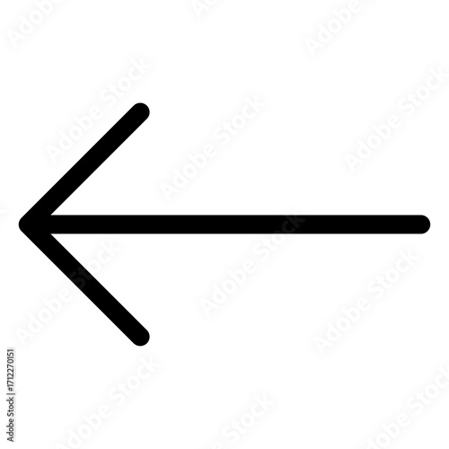 Left-facing keyboard arrow for navigation and user interface design