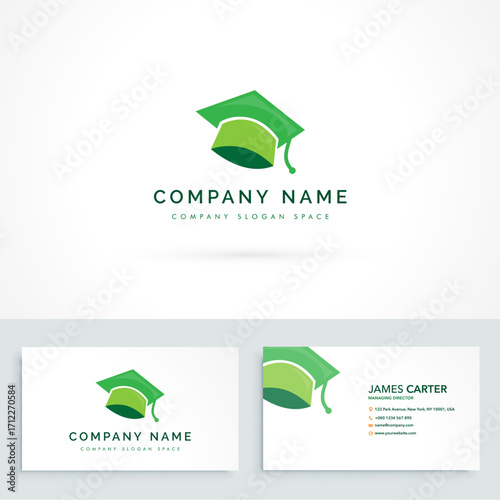Educational company logo with visiting card
