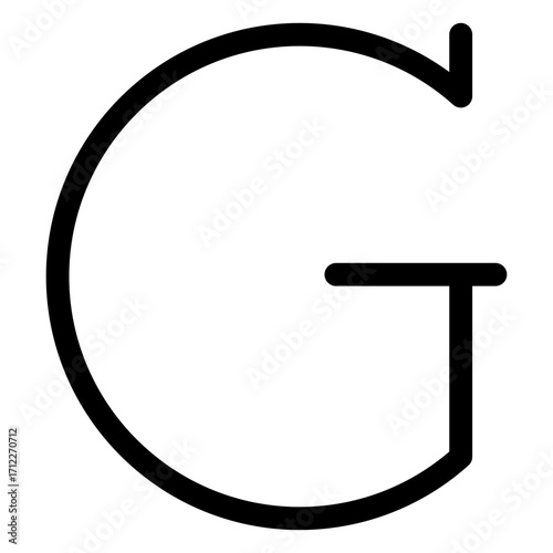 Stylized representation of the Latin alphabet for educational materials and language learning resources