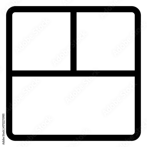Modern user interface layout design for web and mobile applications with clean lines and organized structure