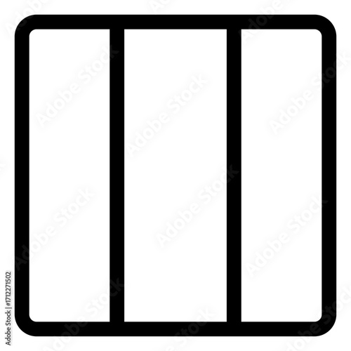 Three-column layout design for responsive web and app interfaces