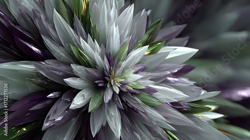 Dark Stylish Abstract Background with Neon Violet and Emerald Accents – Futuristic Metallic Texture