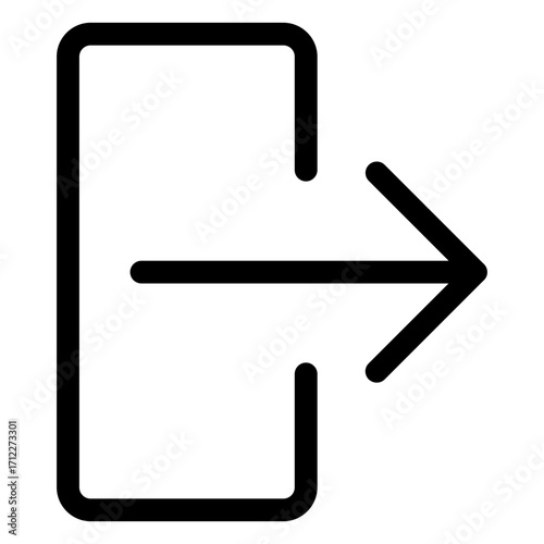 Simple logout button design for user interface and web applications