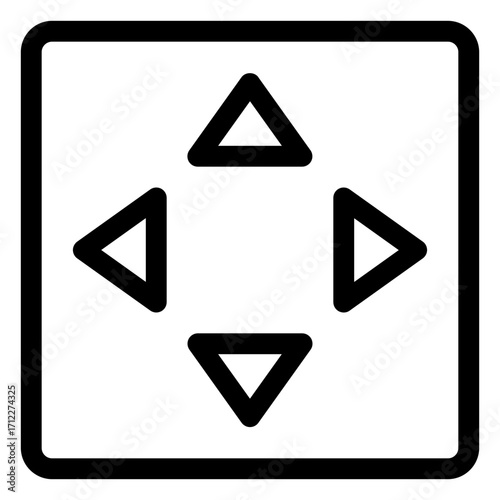 Directional arrow indicating movement to the top left for user interface design and navigation elements
