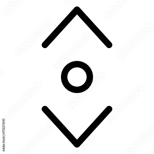 Upward movement graphic for navigation and user interface design