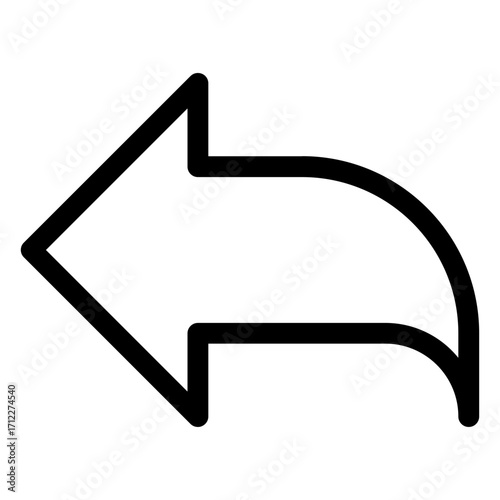 Leftward navigation arrow for guiding users in web and mobile applications