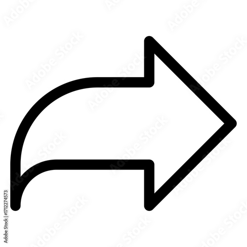 Rightward navigation arrow for guiding users in web and mobile applications