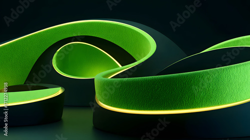 Dark Stylish Abstract Background with Neon Violet and Emerald Accents – Futuristic Metallic Texture