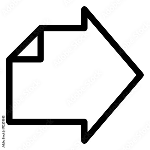 Right-facing navigation arrow for user interface and web design applications