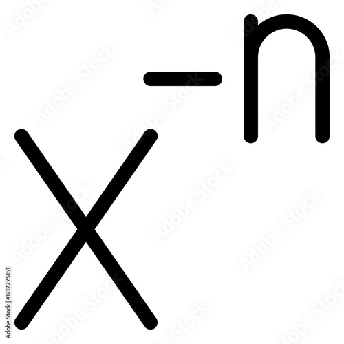 Graph depicting negative exponential growth for data analysis and mathematical representation
