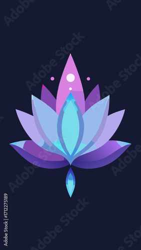 A vibrant pink lotus flower blossom on a dark background