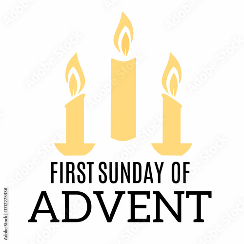 Green First Week of Advent Design. Perfect for a fun greeting card design.