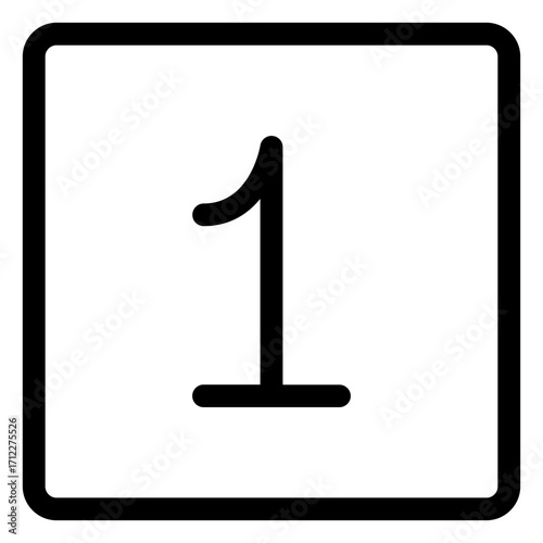 Bold square design representing the concept of first place or top ranking in competitions and achievements