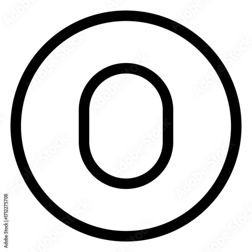 Circular representation of the number zero for use in digital designs and educational materials