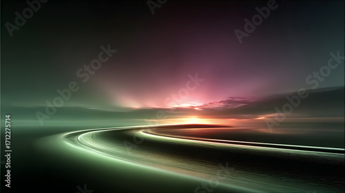 Dark Stylish Abstract Background with Neon Violet and Emerald Accents – Futuristic Metallic Texture