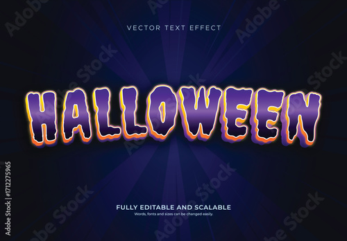 Scary Night Halloween Editable Halloween Text Effect – Spooky Horror Typography Vector