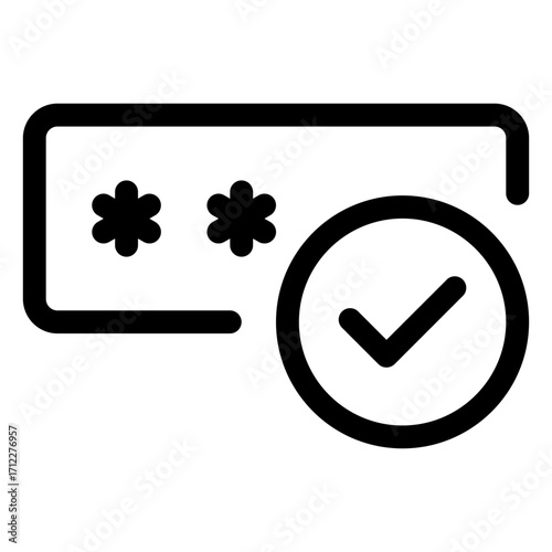 Secure password approval checkmark for authentication and online security applications